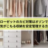 クローゼットのカビ対策はオゾンで！湿気がこもる収納を安定管理する方法